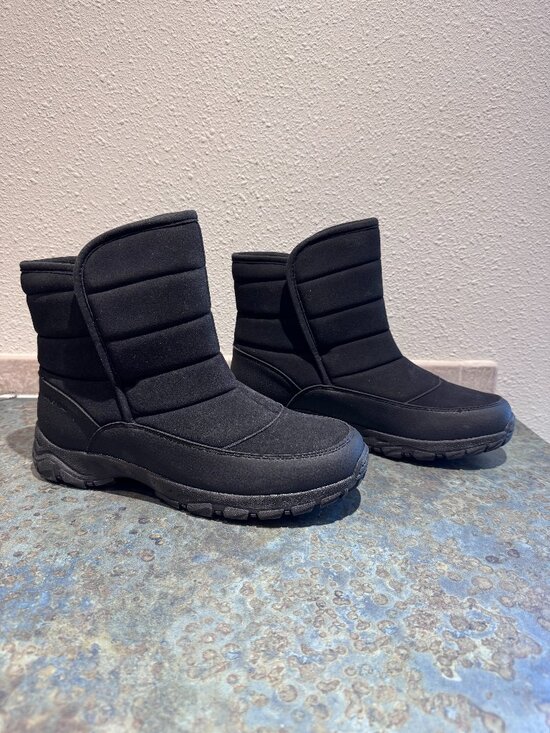 Lands End Black Expedition Waterproof Puffer Slip On Snow Boots - 9.5W main image 6